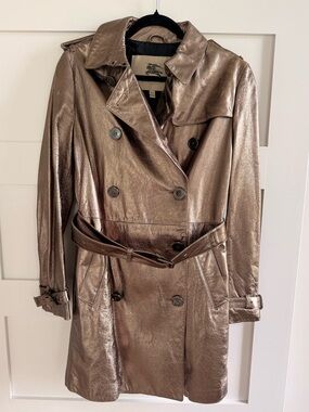 Stunning Gold/Bronze Metallic Burberry Trench Coat